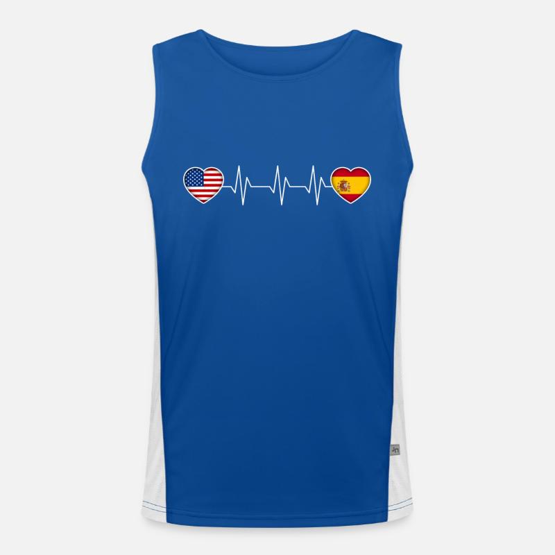 Spanien Funktionelles Kontrast-Tank Top für Männer 