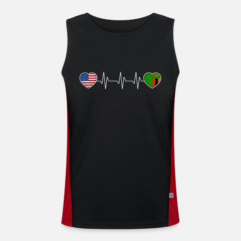 Sambia Funktionelles Kontrast-Tank Top für Männer 
