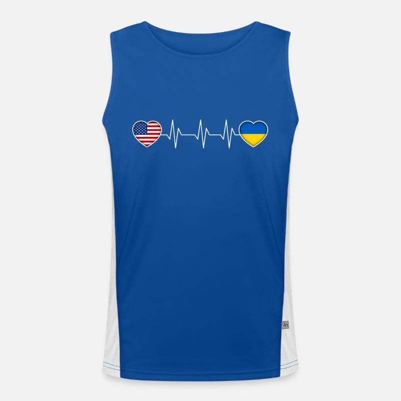 Ukraine Men's Functional Contrast Tank Top 