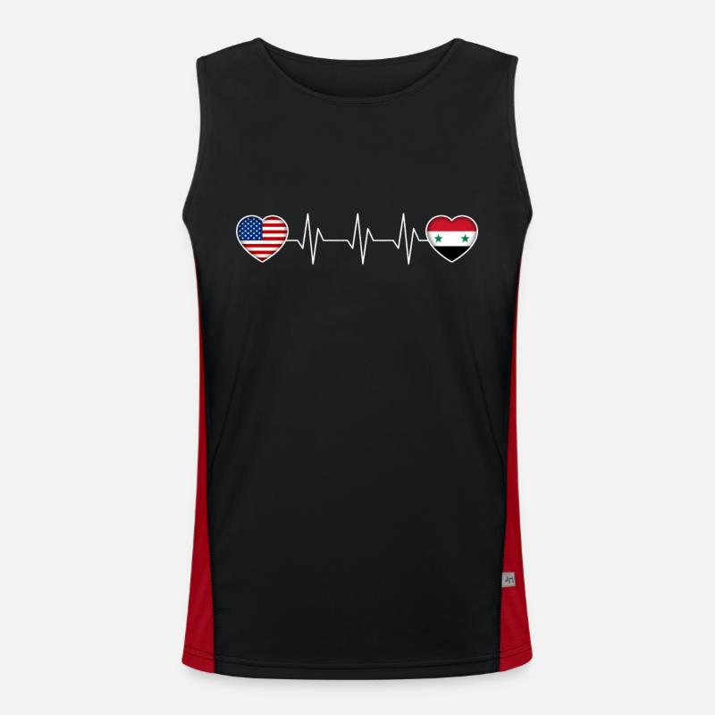 Syrien Funktionelles Kontrast-Tank Top für Männer 