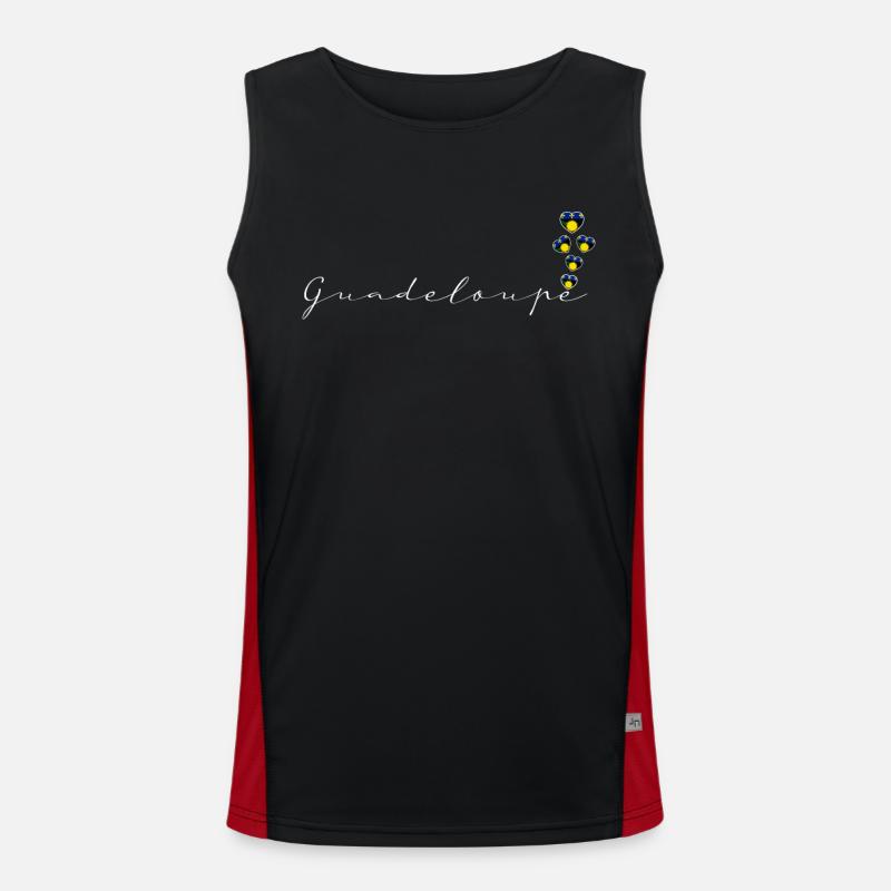 Guadeloupe Funktionelles Kontrast-Tank Top für Männer 