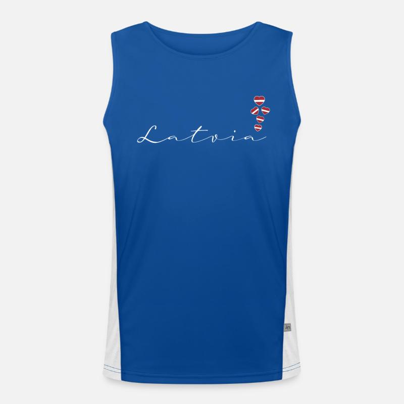 Lettland Funktionelles Kontrast-Tank Top für Männer 
