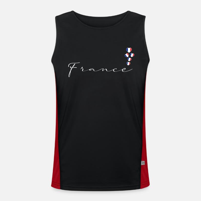 Frankreich Funktionelles Kontrast-Tank Top für Männer 