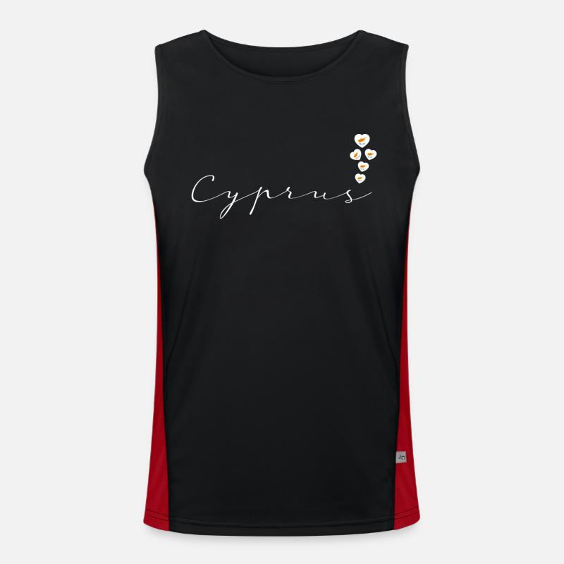 Zypern Funktionelles Kontrast-Tank Top für Männer 
