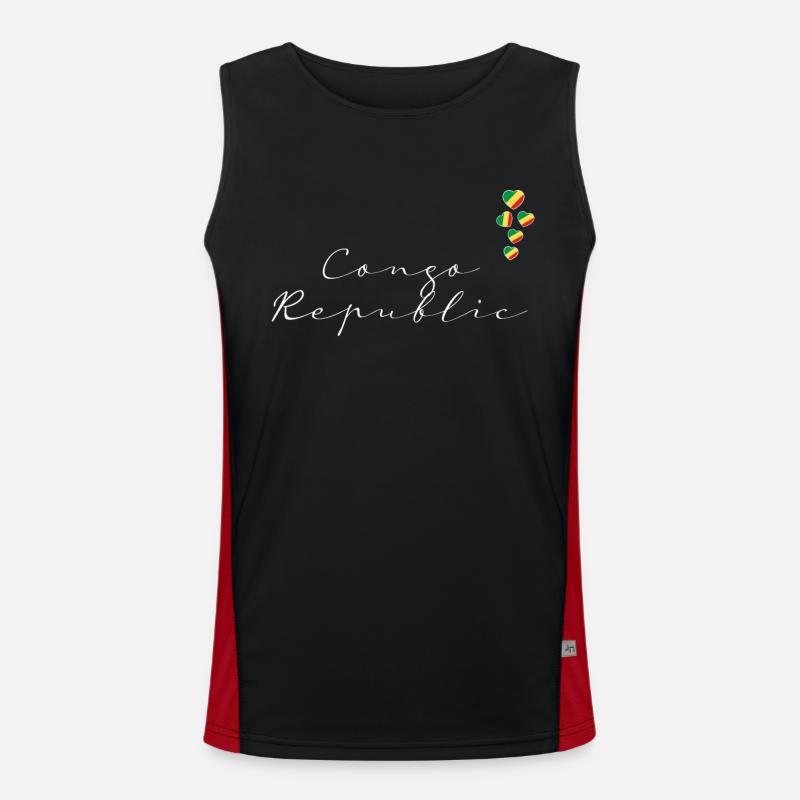Kongo Republik Funktionelles Kontrast-Tank Top für Männer 