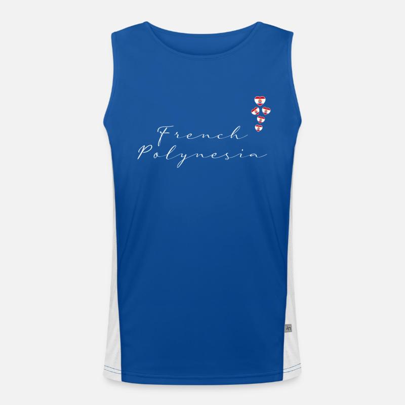 French Polynesia Men's Functional Contrast Tank Top 