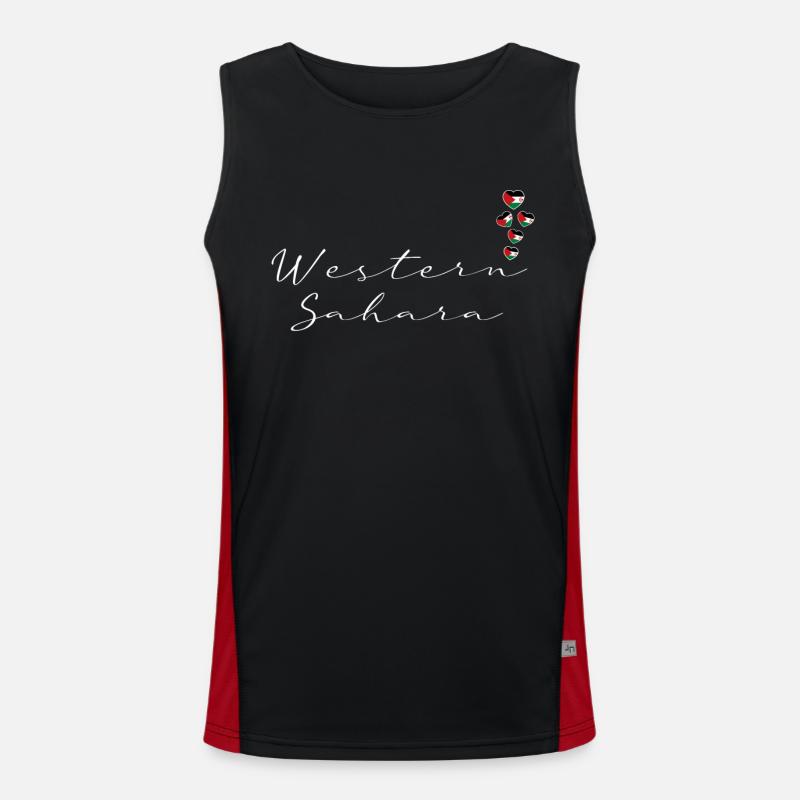 Westsahara Funktionelles Kontrast-Tank Top für Männer 