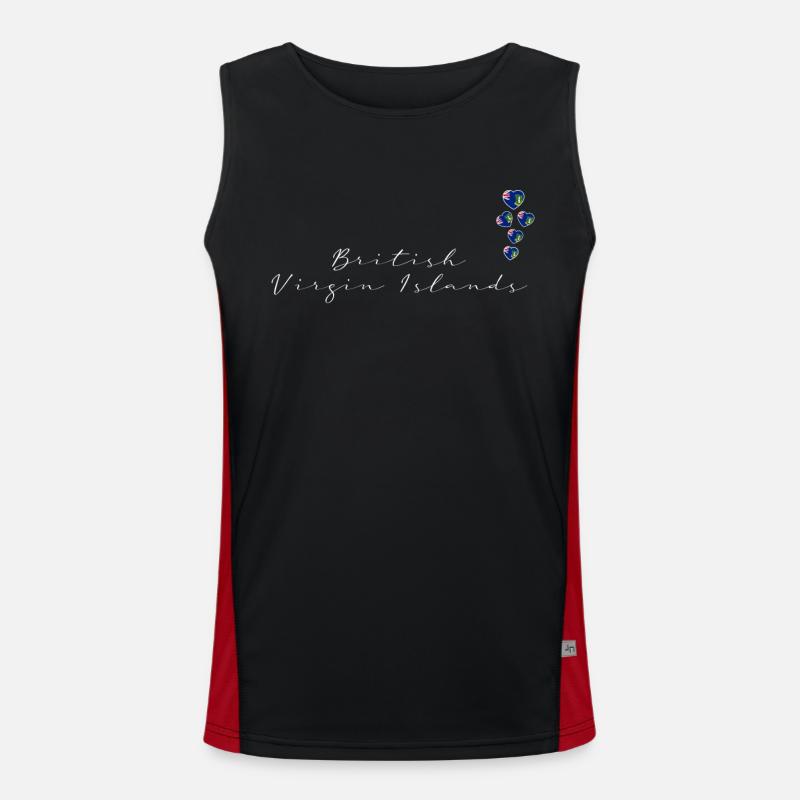 Britische Jungferninseln Funktionelles Kontrast-Tank Top für Männer 
