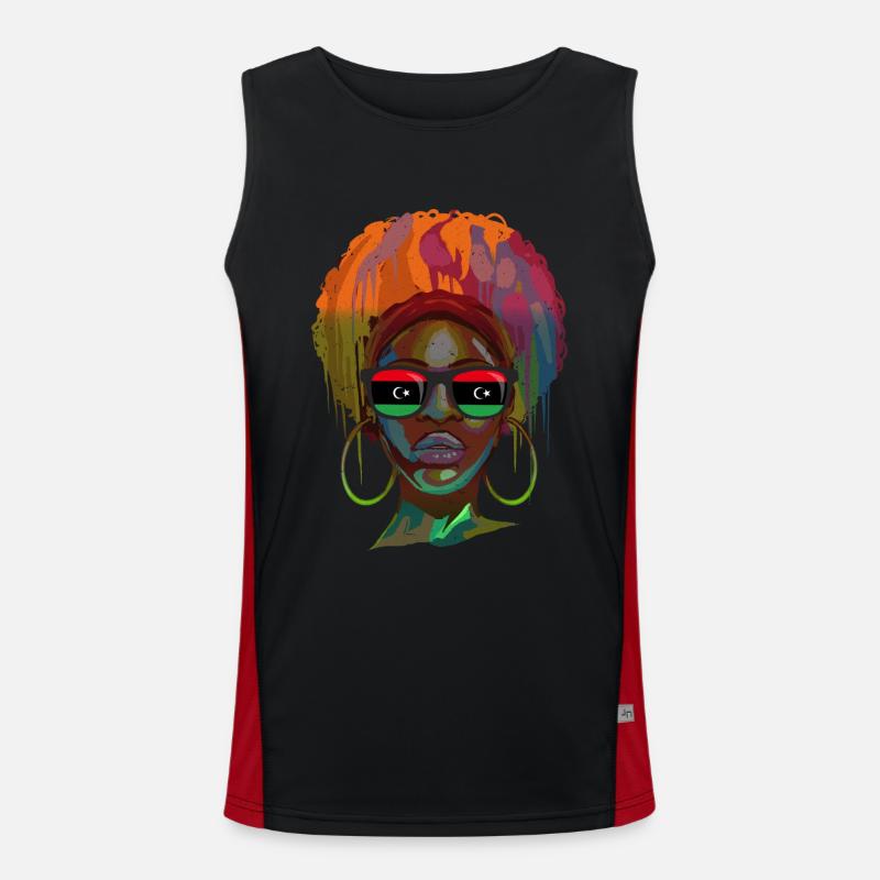 Libyen Funktionelles Kontrast-Tank Top für Männer 