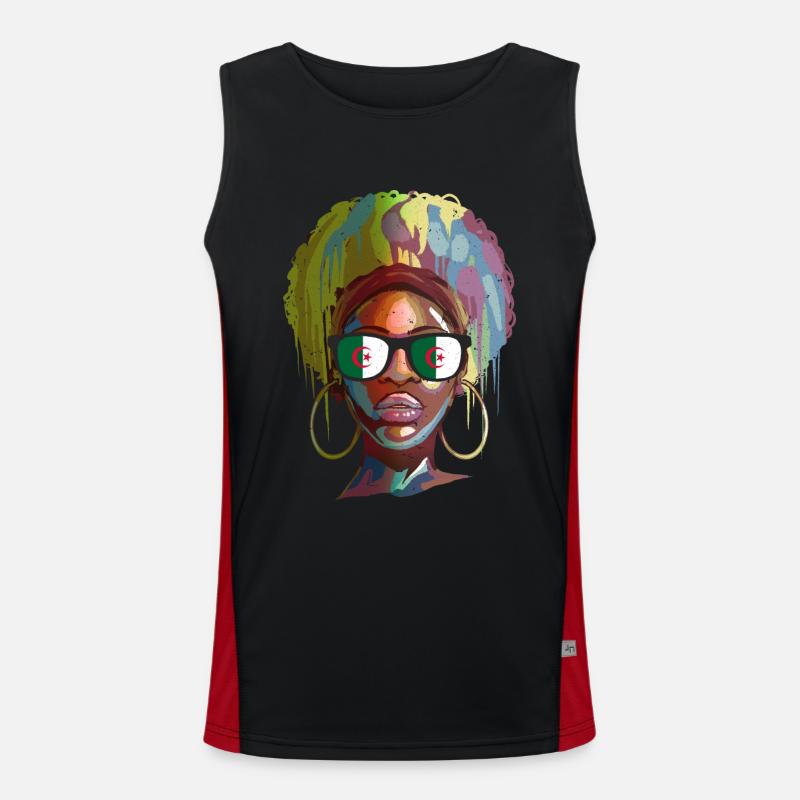 Algeria Men's Functional Contrast Tank Top 