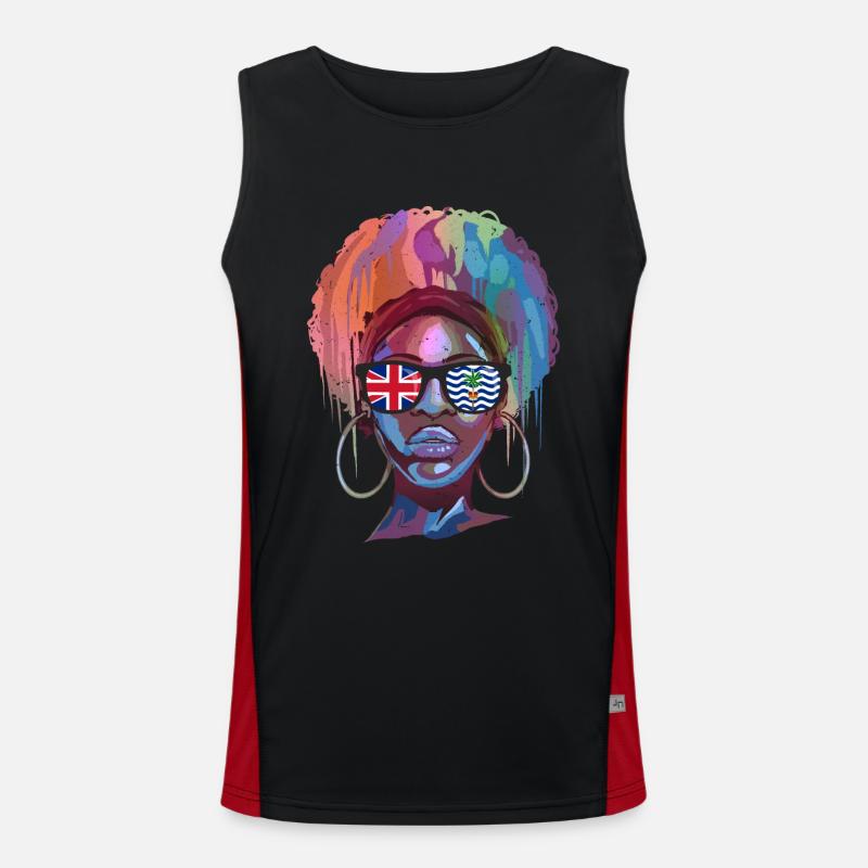Britisches Territorium im Indischen Ozean Funktionelles Kontrast-Tank Top für Männer 