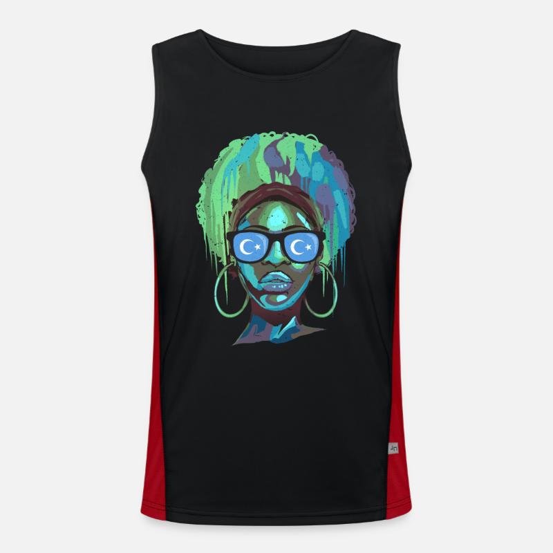 Uiguren Funktionelles Kontrast-Tank Top für Männer 