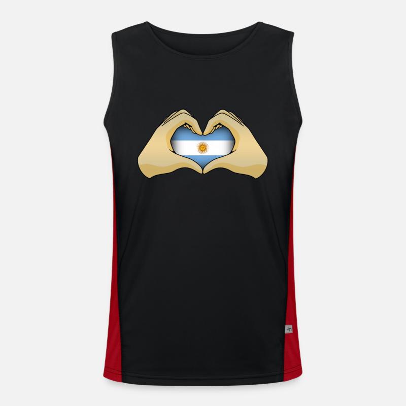 Argentinien Funktionelles Kontrast-Tank Top für Männer 