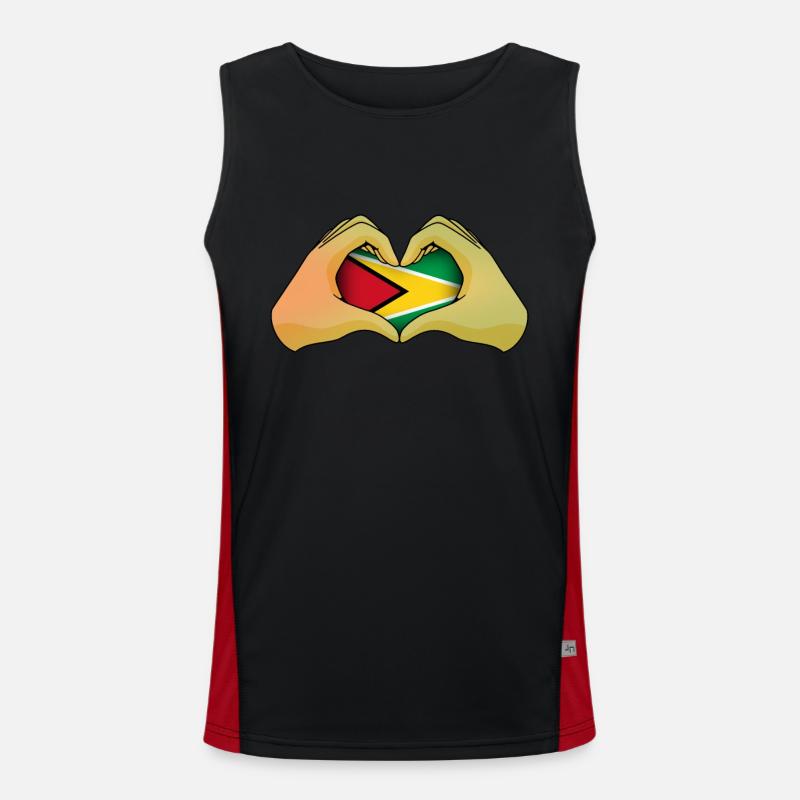 Guyana Funktionelles Kontrast-Tank Top für Männer 