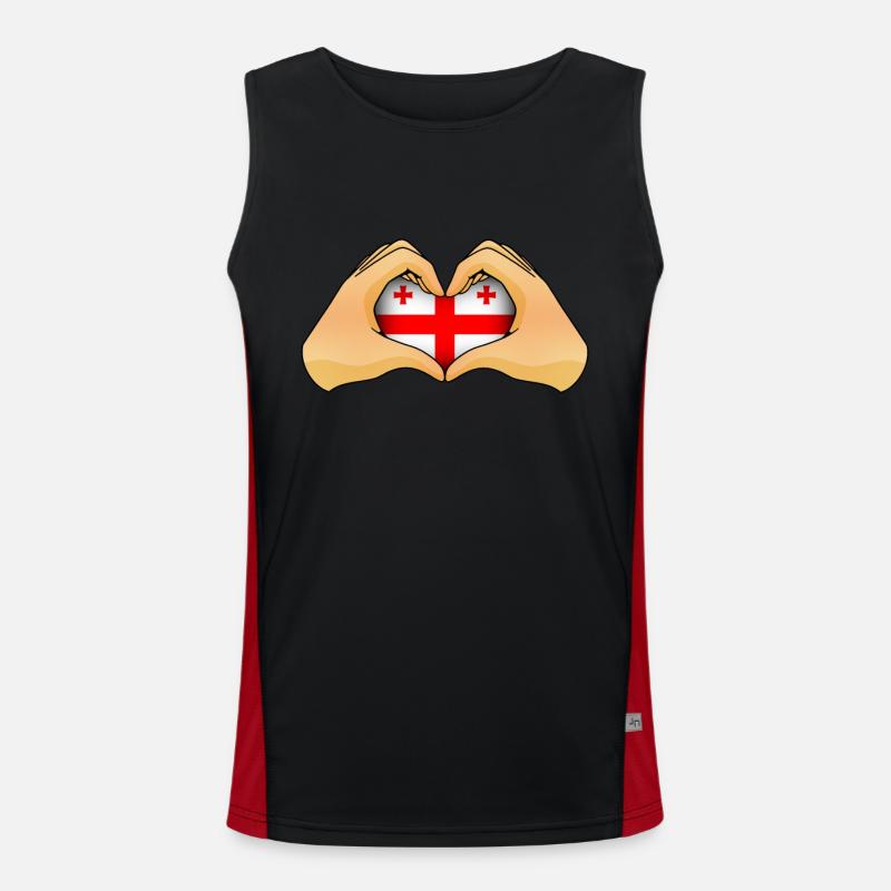 Georgien Funktionelles Kontrast-Tank Top für Männer 