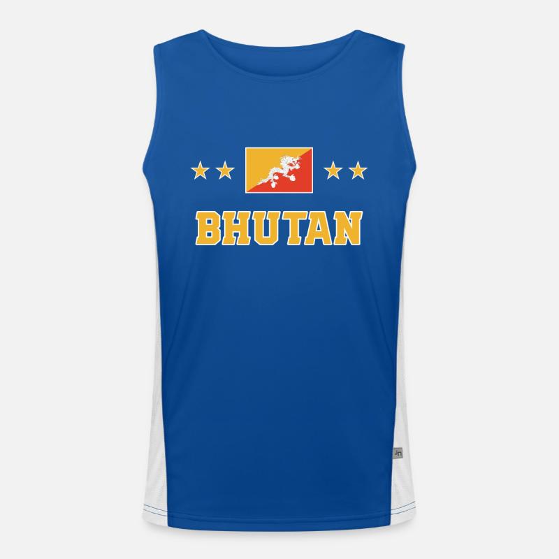 Bhutan Funktionelles Kontrast-Tank Top für Männer 