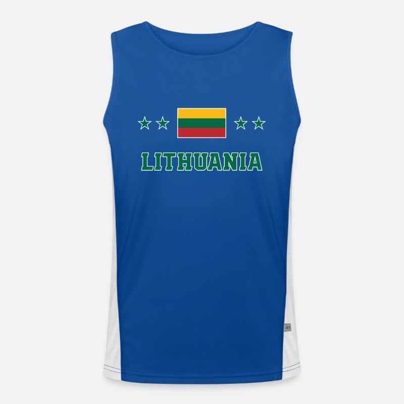 Lithuania Men's Functional Contrast Tank Top 