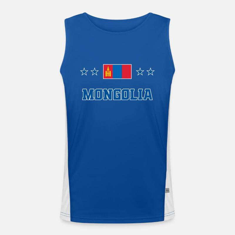 Mongolei Funktionelles Kontrast-Tank Top für Männer 