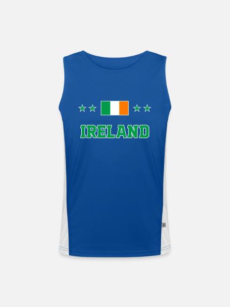 Irlande - Débardeur respirant contrasté Homme  - bleu/blanc - Devant