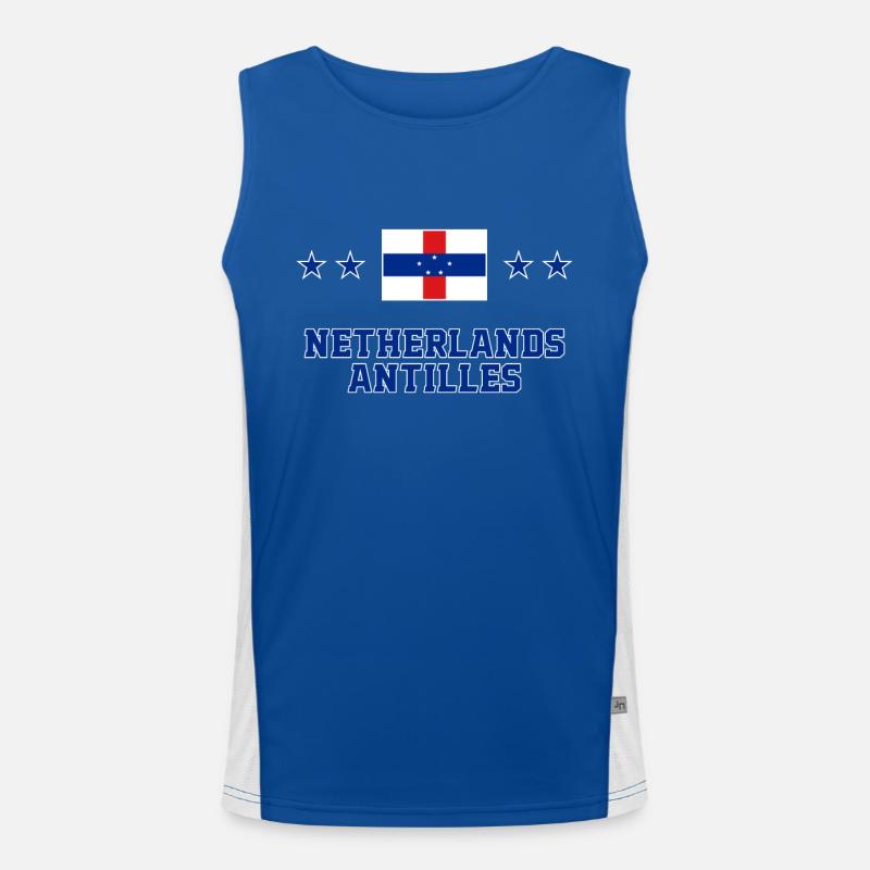 Netherlands Antilles Men's Functional Contrast Tank Top 