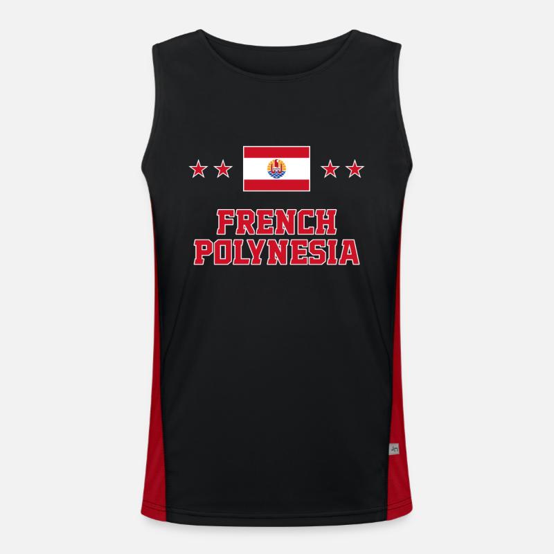 French Polynesia Men's Functional Contrast Tank Top 