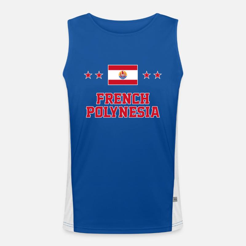 French Polynesia Men's Functional Contrast Tank Top 