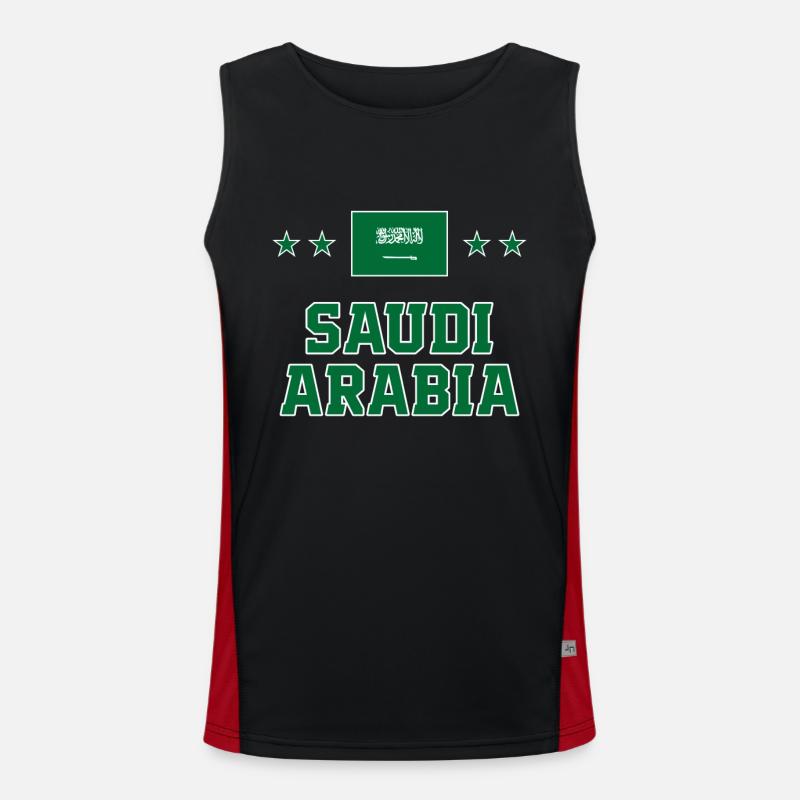 Saudi Arabia Men's Functional Contrast Tank Top 