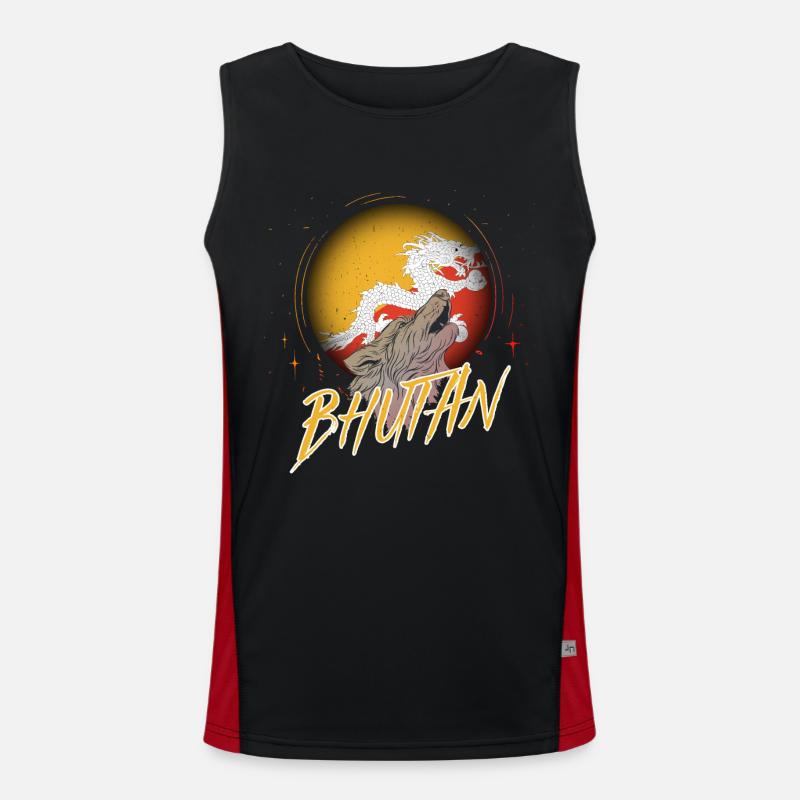 Bhutan Funktionelles Kontrast-Tank Top für Männer 