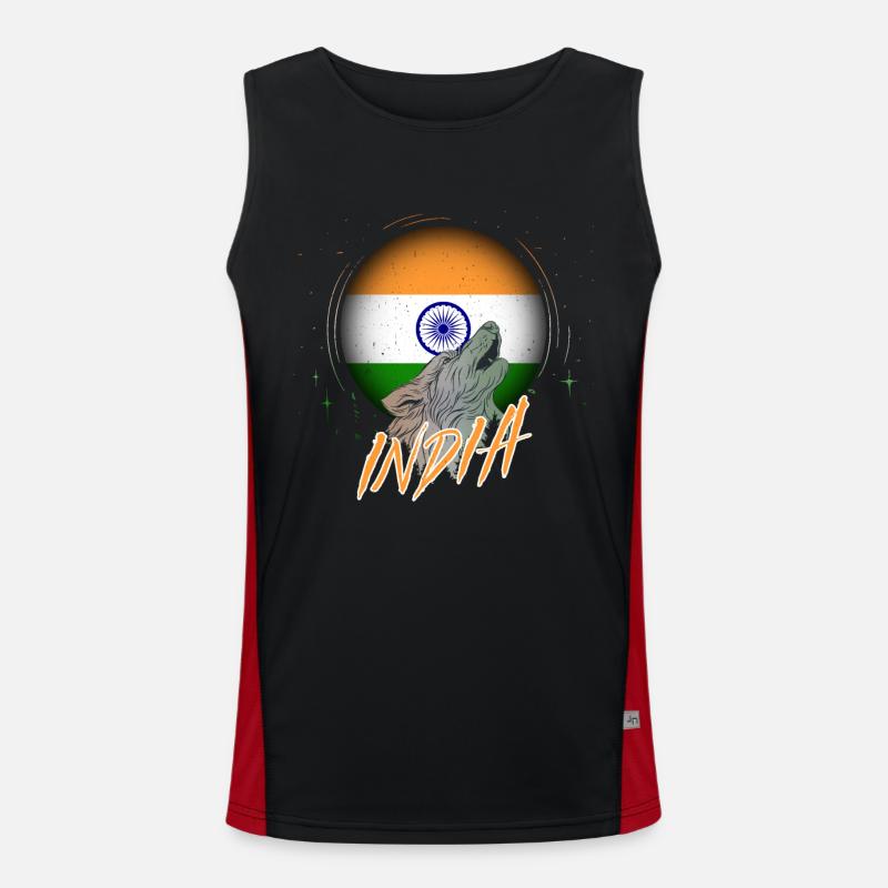 India Men's Functional Contrast Tank Top 