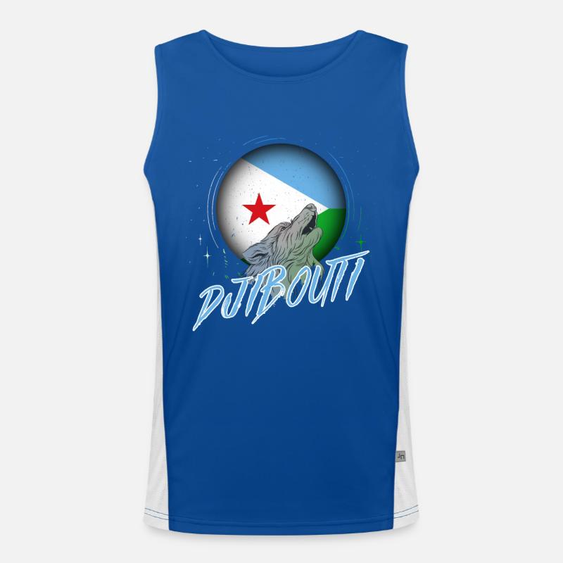 Dschibuti Funktionelles Kontrast-Tank Top für Männer 
