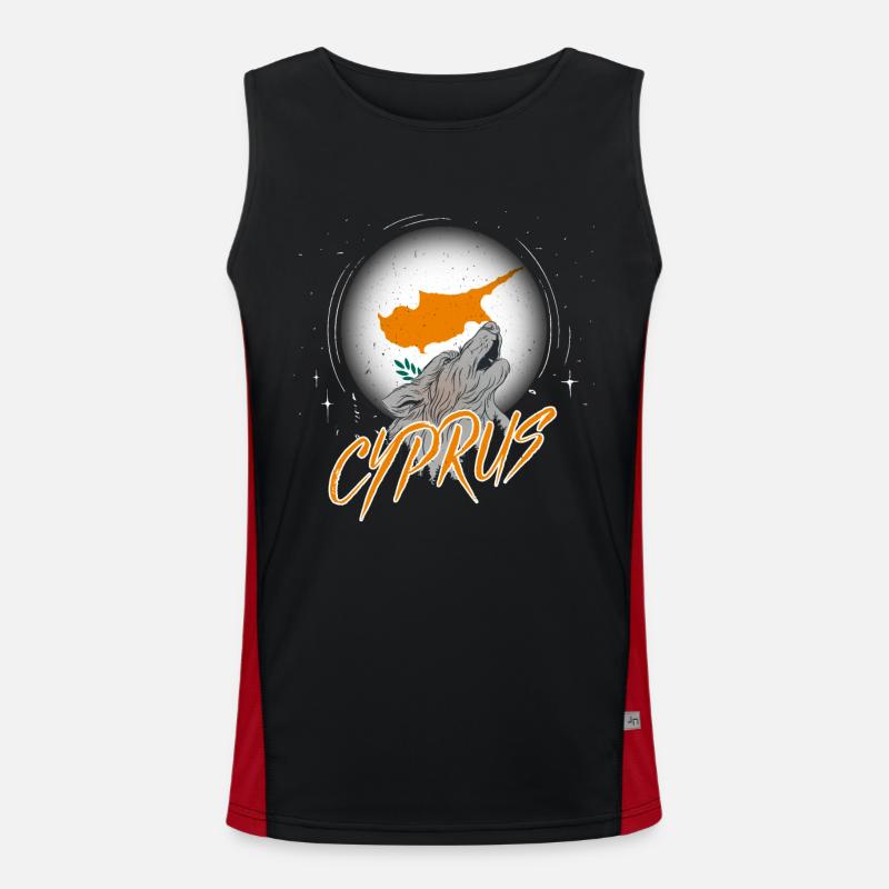 Zypern Funktionelles Kontrast-Tank Top für Männer 