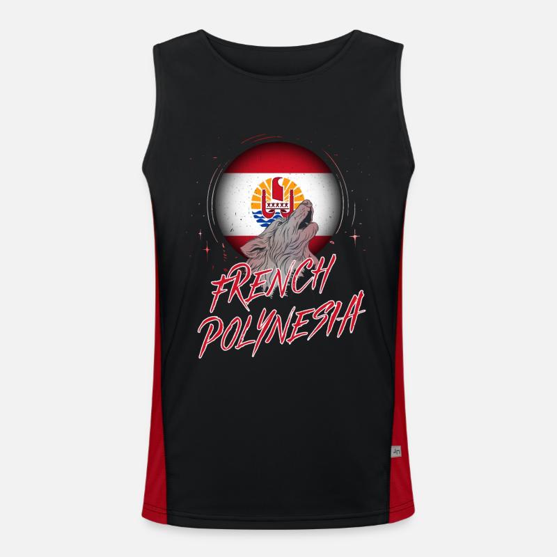 French Polynesia Men's Functional Contrast Tank Top 