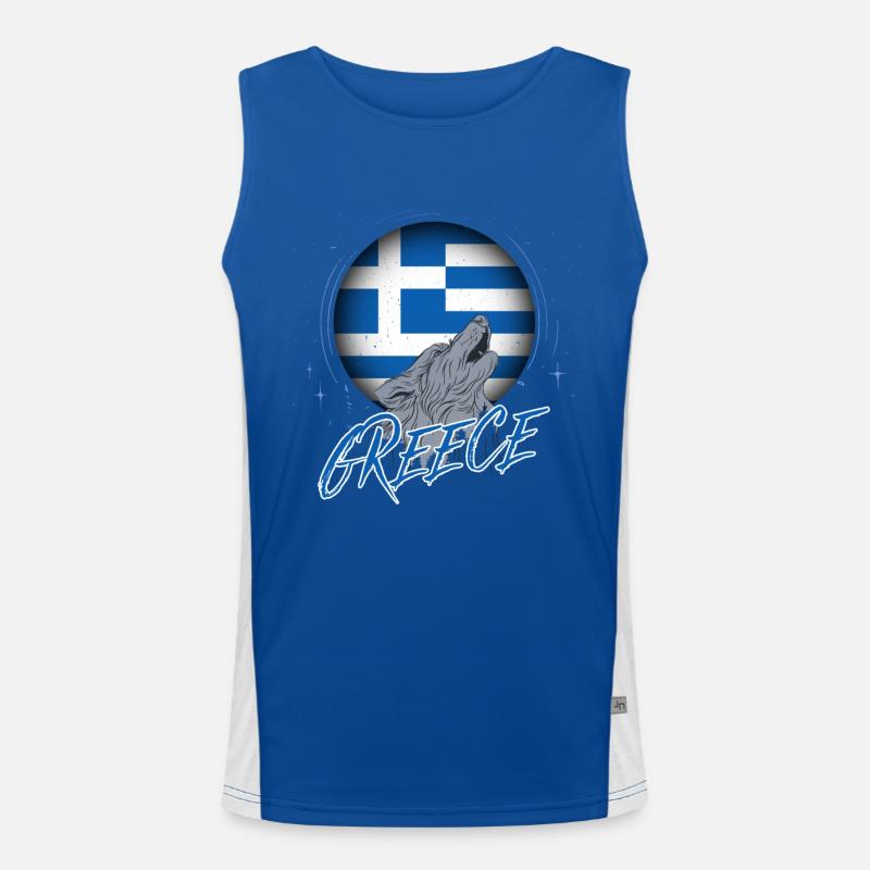 Greece Men's Functional Contrast Tank Top 