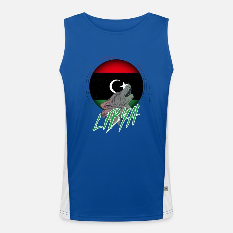 Libyen Funktionelles Kontrast-Tank Top für Männer 