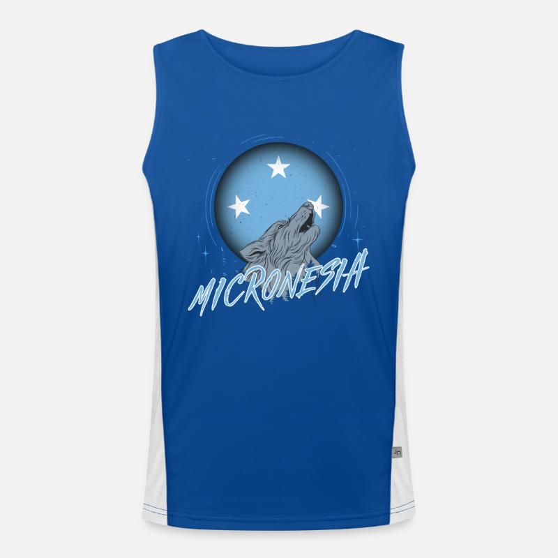Mikronesien Funktionelles Kontrast-Tank Top für Männer 