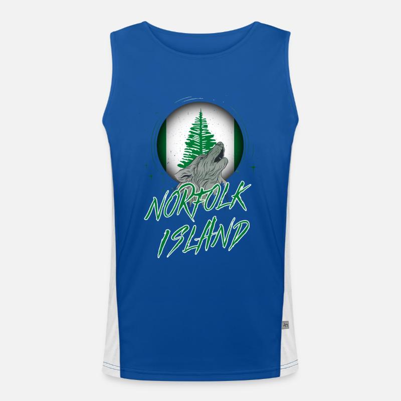 Norfolkinsel Funktionelles Kontrast-Tank Top für Männer 