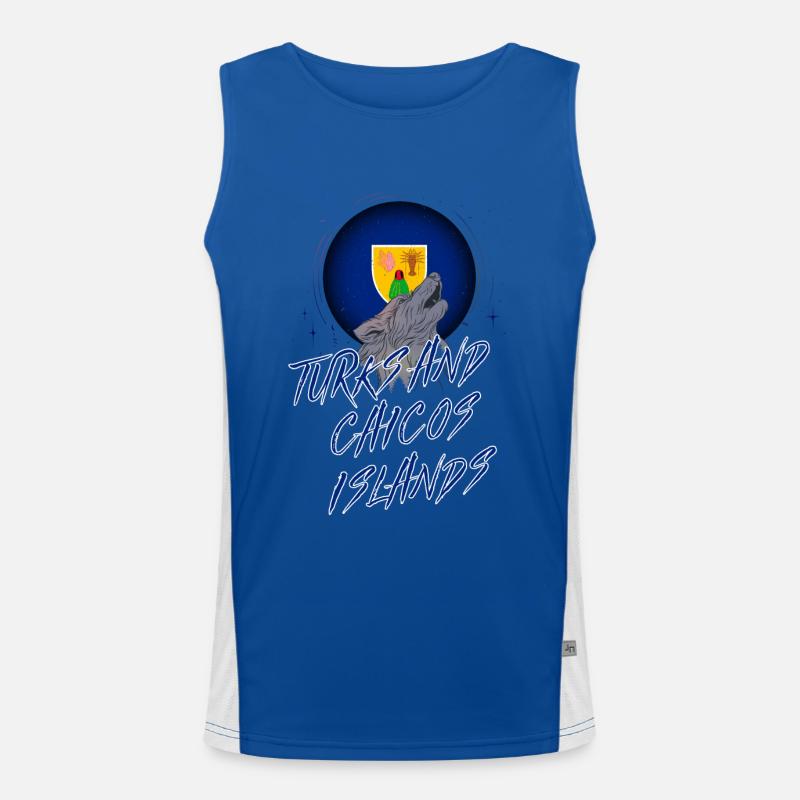 Turks and Caicos Islands Men's Functional Contrast Tank Top 