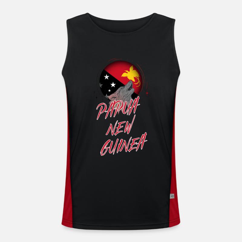 Papua-Neuguinea Funktionelles Kontrast-Tank Top für Männer 