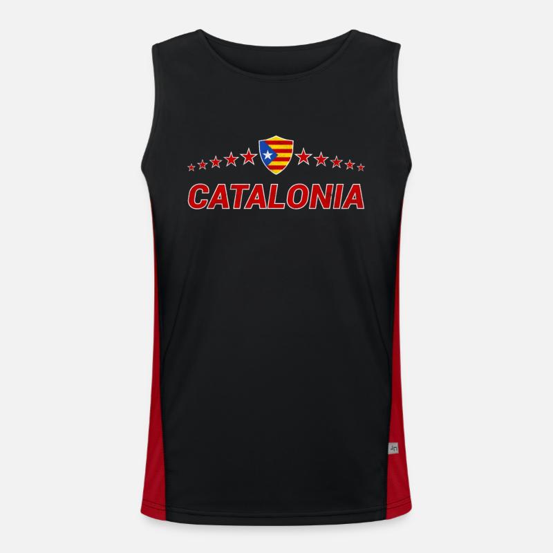 Katalonien Funktionelles Kontrast-Tank Top für Männer 