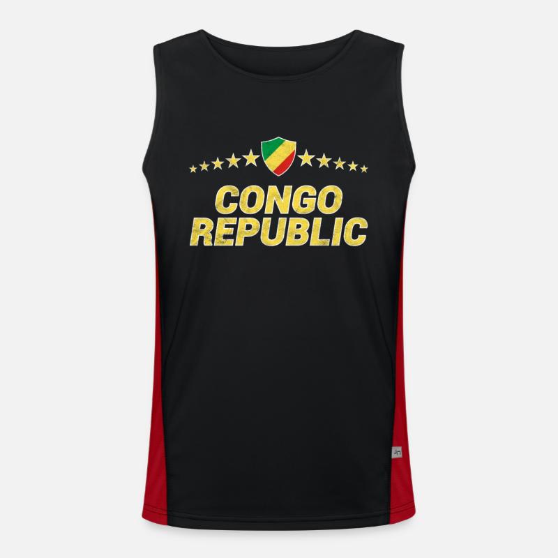 République du Congo Débardeur respirant contrasté Homme 