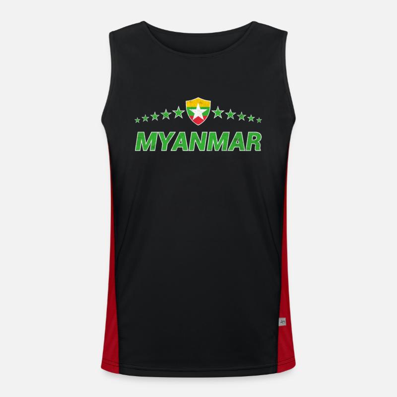Myanmar Débardeur respirant contrasté Homme 