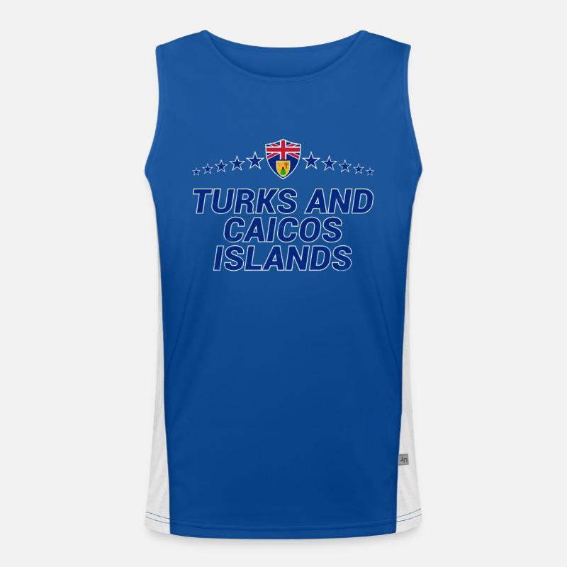 Turks and Caicos Islands Men's Functional Contrast Tank Top 
