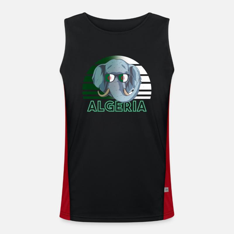 Algerien Funktionelles Kontrast-Tank Top für Männer 