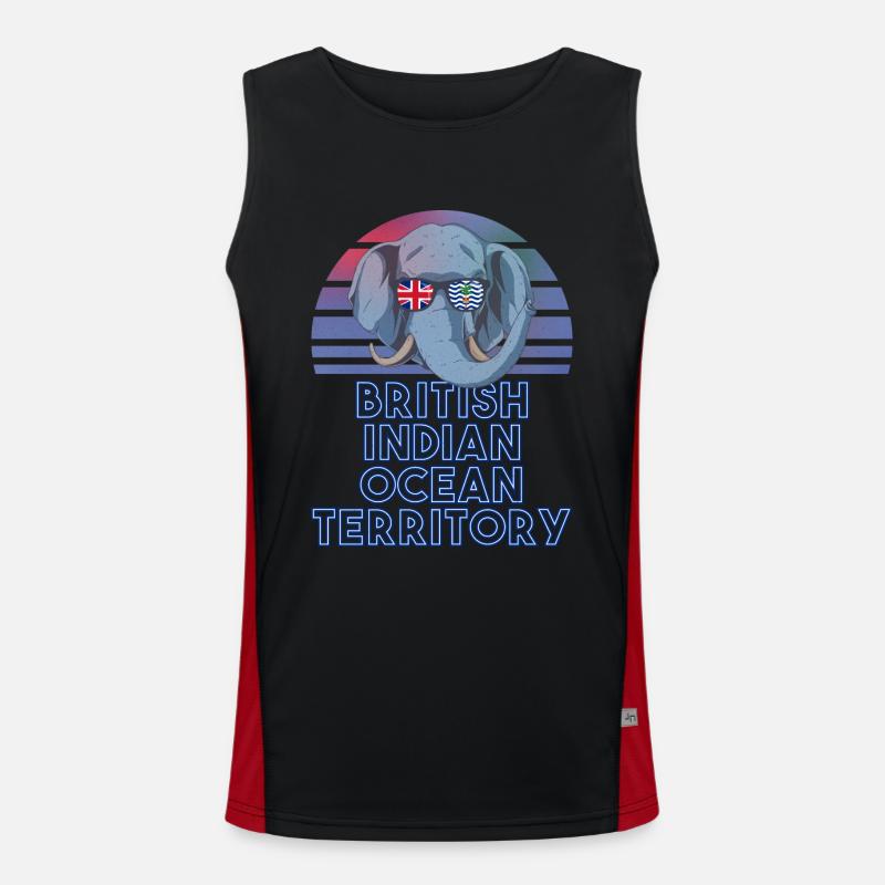 Britisches Territorium im Indischen Ozean Funktionelles Kontrast-Tank Top für Männer 