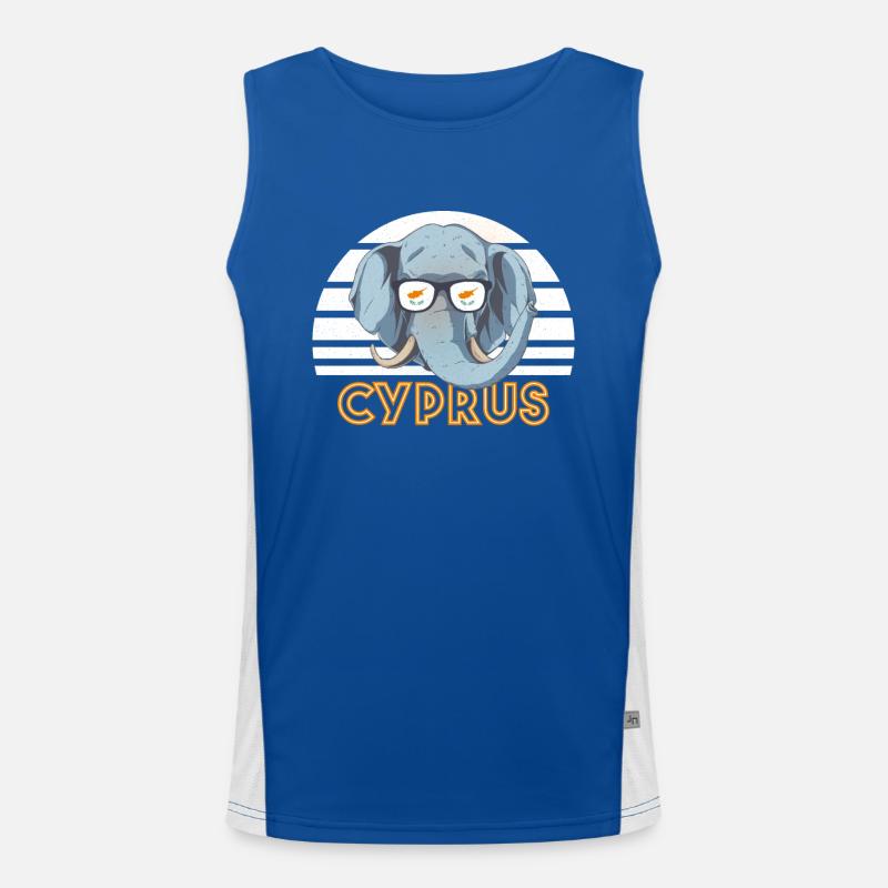 Zypern Funktionelles Kontrast-Tank Top für Männer 