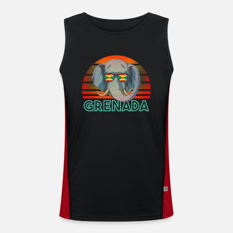 Grenada Funktionelles Kontrast-Tank Top für Männer 