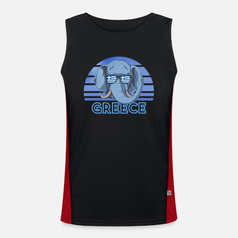 Greece Men's Functional Contrast Tank Top 