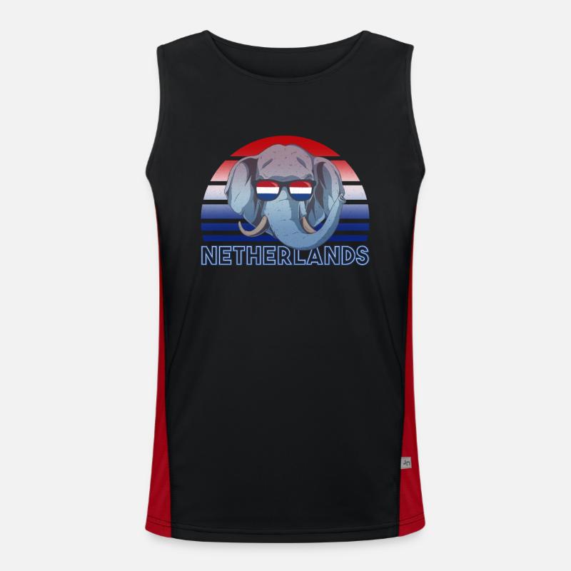 Niederlande Funktionelles Kontrast-Tank Top für Männer 
