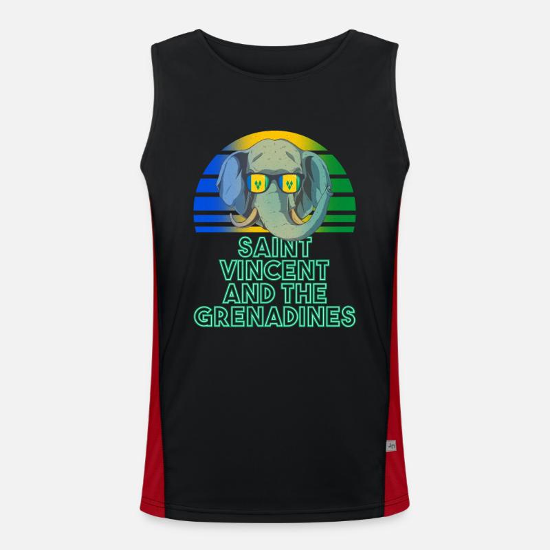 Saint Vincent and the Grenadines Men's Functional Contrast Tank Top 