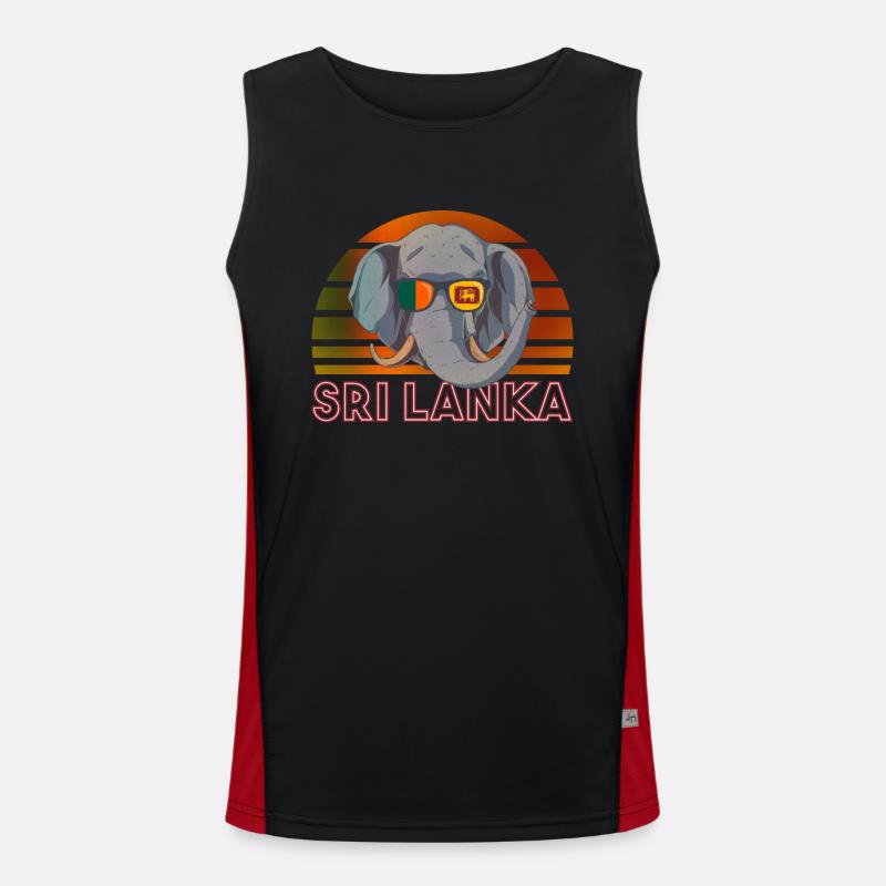 Sri Lanka Funktionelles Kontrast-Tank Top für Männer 